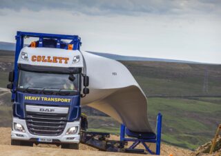 Collett's DAF FTM Arrives at Crook Hill Wind Farm
