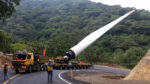 Daco Heavy Lift transports rotor blades 80km on Goldhofer FTV300 blade device