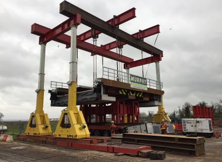 Enerpac Gantry Lift for Replacement Rail Bridge Deck