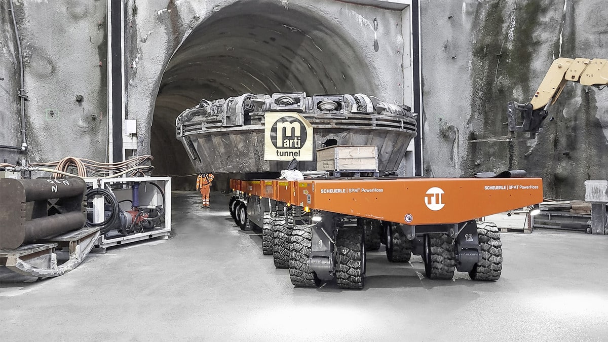 Scheuerle Called Upon for Friderici Special Tunnel Project