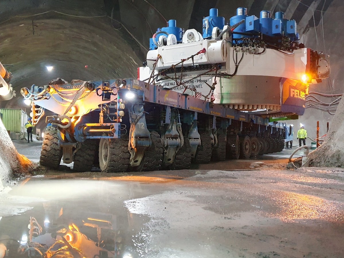 Felbermayr Delivery Huge TBM for Brenner Pass