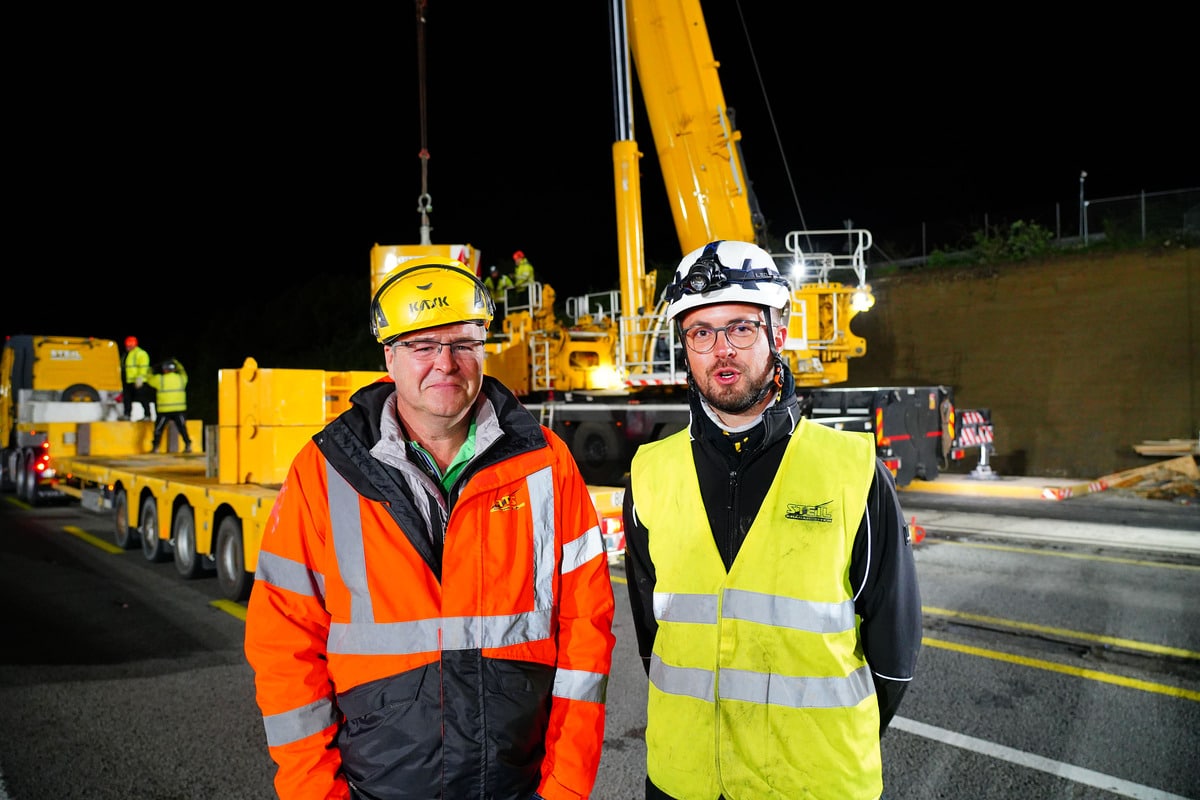 Liebherr and ATS Cranes Deliver Tandem Lift for Luxembourg Motorway Bridge