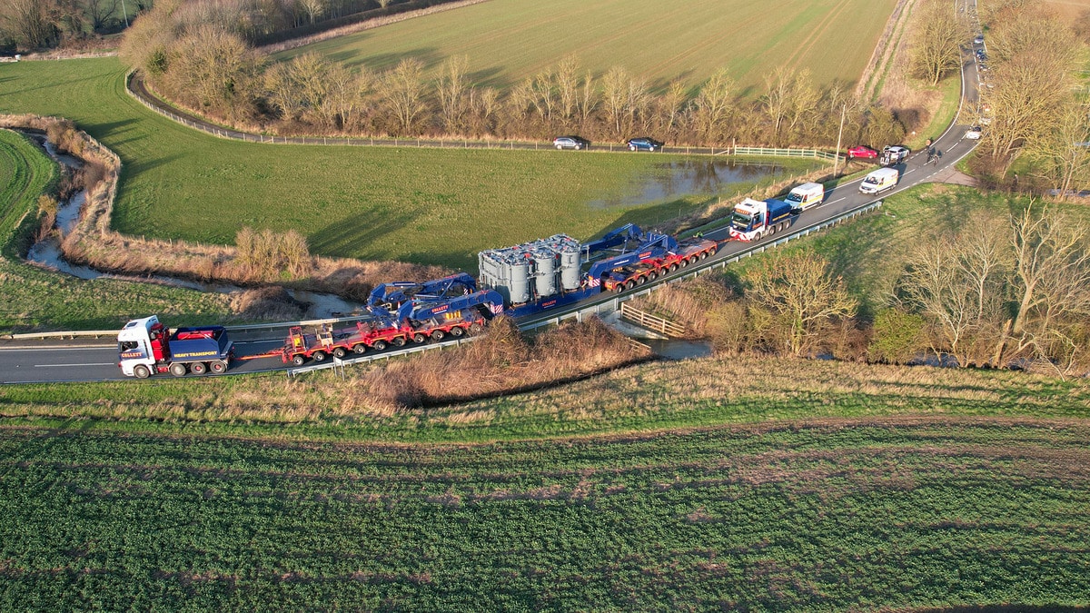 Collett Transport Deliver Two 178Te Transformers to Biggleswade Substation